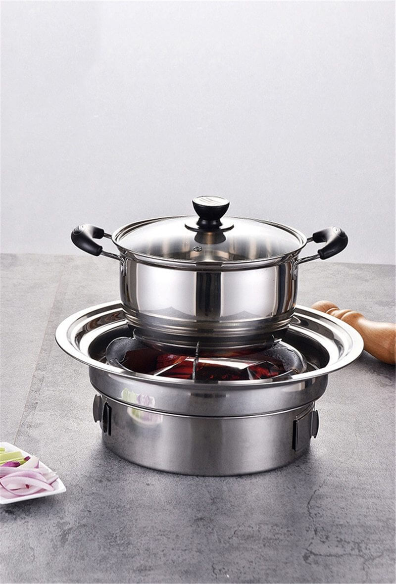 Portable Korean Style Stainless Steel Charcoal Camping Grill | Stornfield