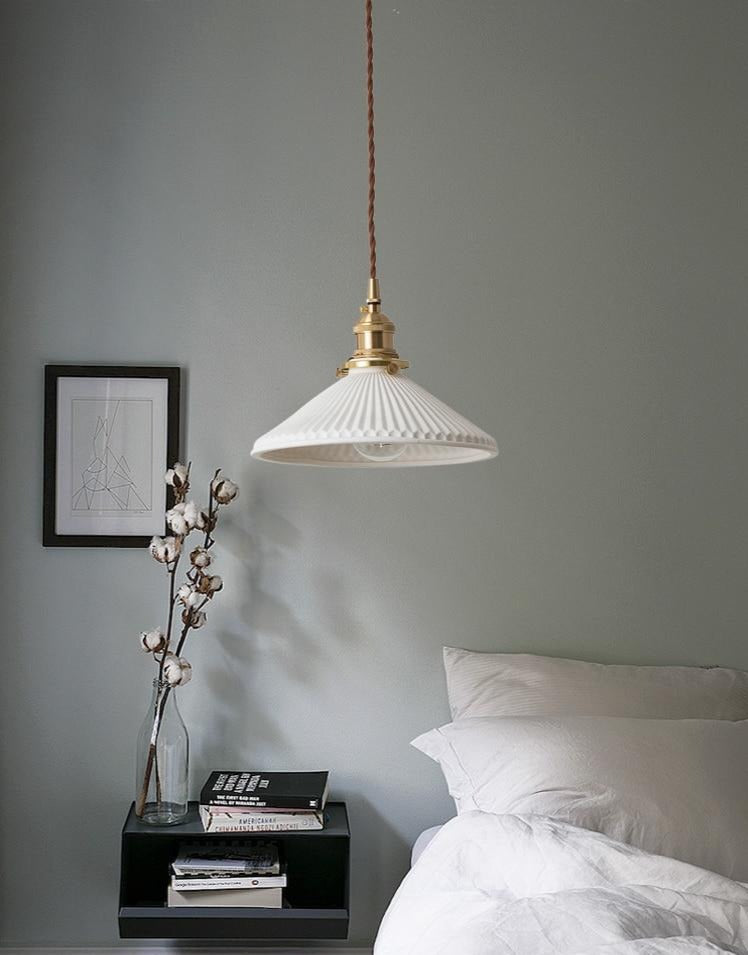 White Ceramic Pendant Lamp | Stornfield