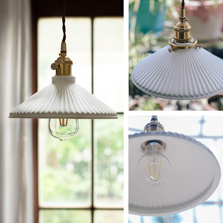 White Ceramic Pendant Lamp | Stornfield