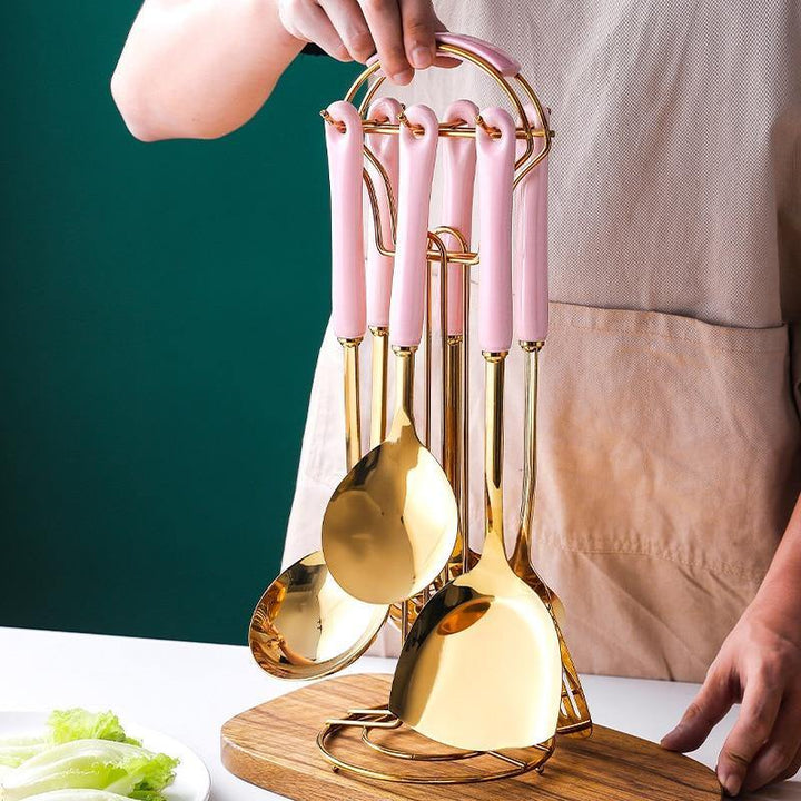 Stornfield | Gold Cookware Set with Stand