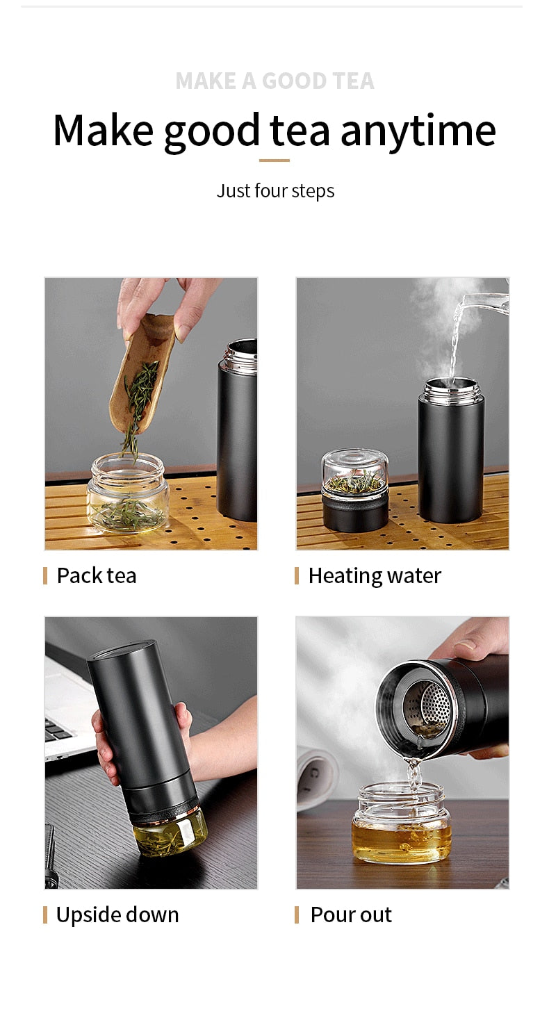 Elegant Durable Simple Tea Infuser Thermos | Stornfield