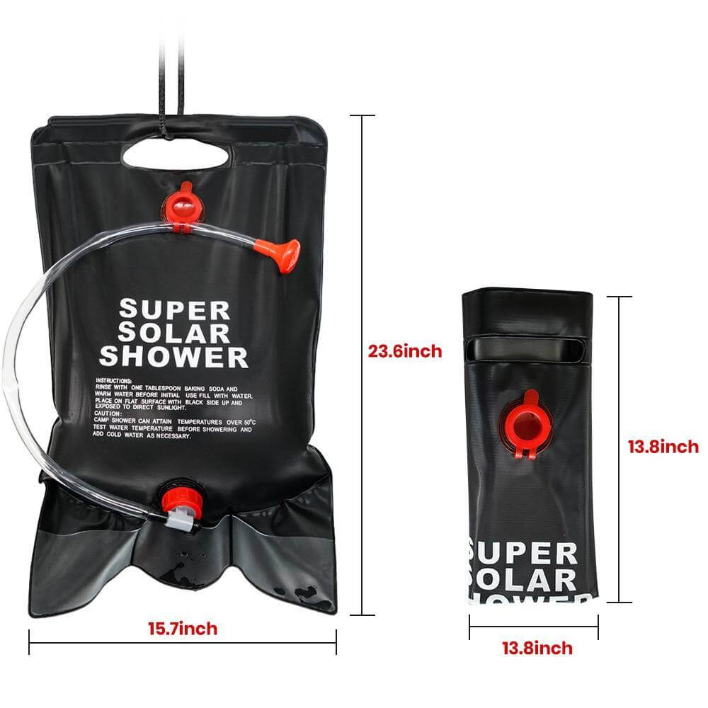 Portable Solar Heated Camping Shower Bag | Stornfield