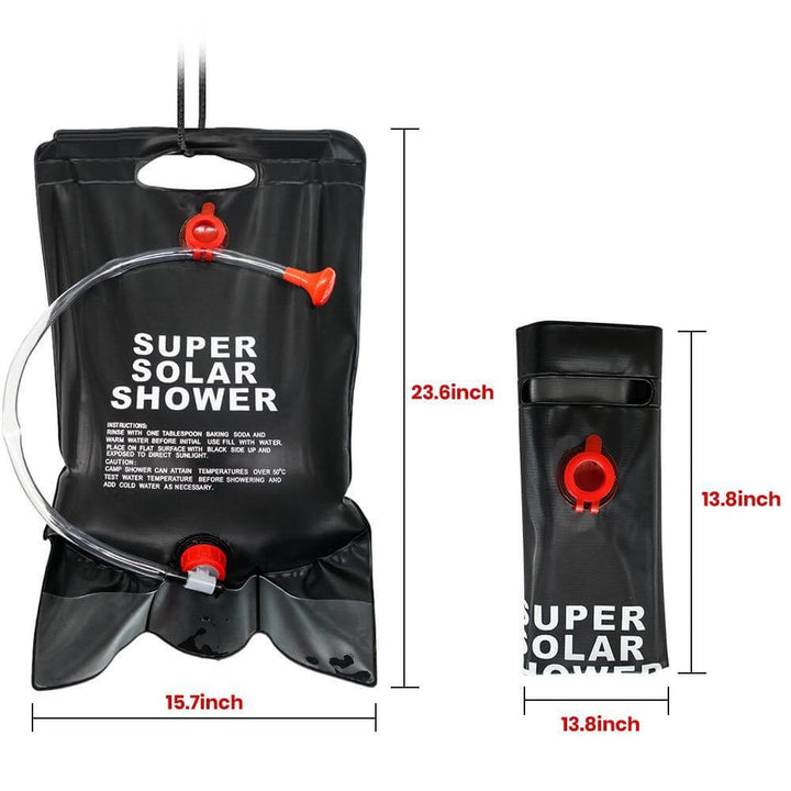 Portable Solar Heated Camping Shower Bag | Stornfield