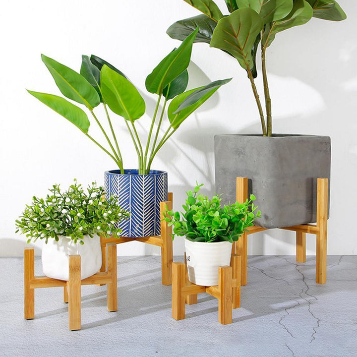 Stornfield | BambooElevate Bamboo Wood Plant Stand | Adjustable and Stable | Perfect for Indoors