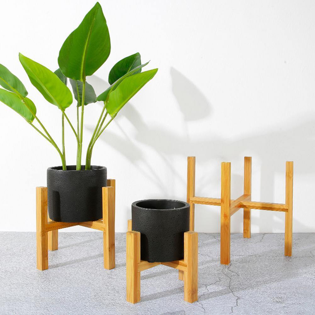 Stornfield | BambooElevate Bamboo Wood Plant Stand | Adjustable and Stable | Perfect for Indoors