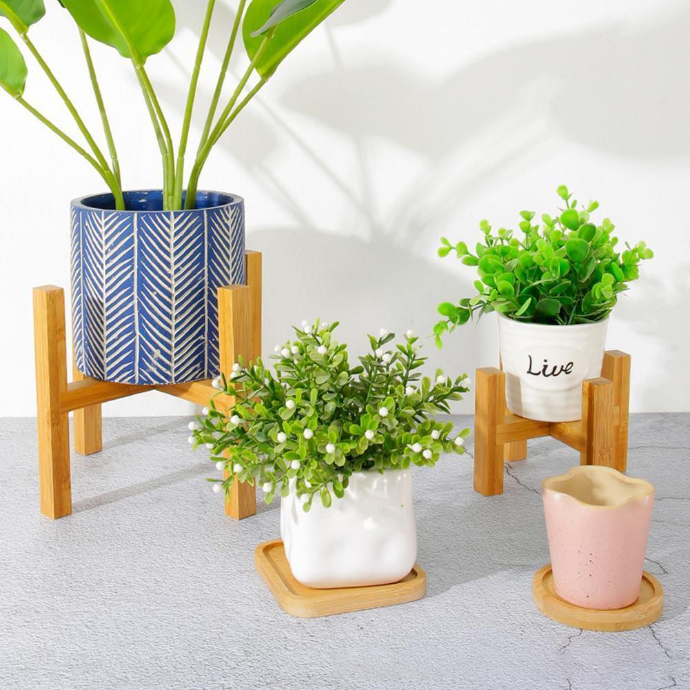 Stornfield | BambooElevate Bamboo Wood Plant Stand | Adjustable and Stable | Perfect for Indoors