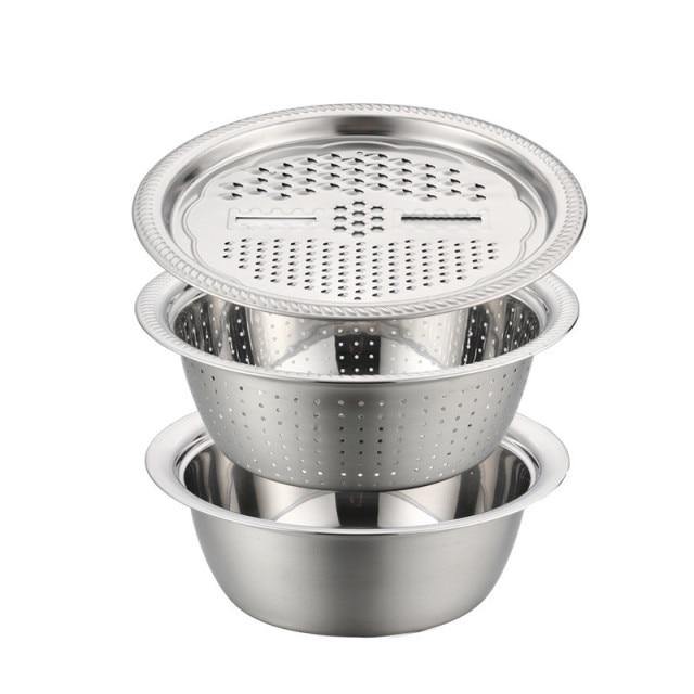 Stornfield | 3in1 Stainless Steel Vegetable Slicer with Drain Basket