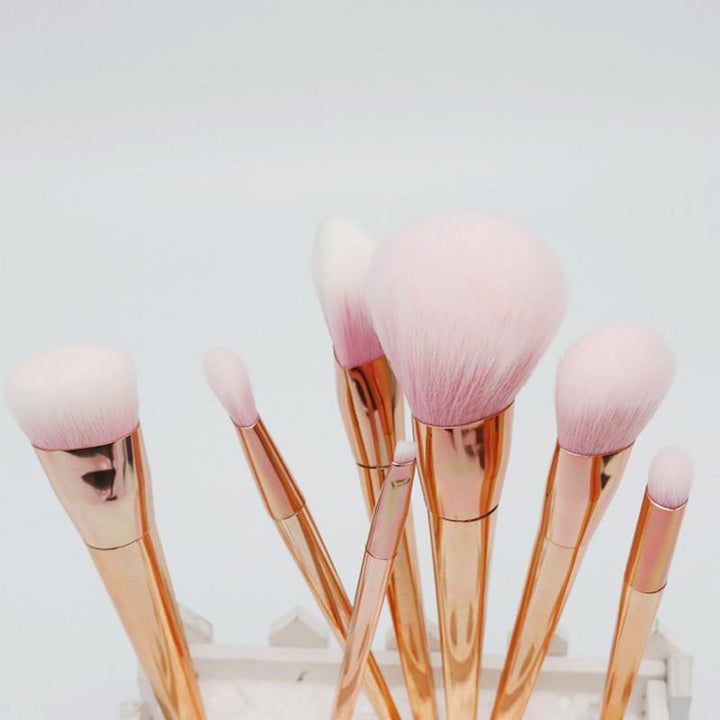 Rose Gold Contour Makeup Brushes - 7 Piece Set | Stornfield