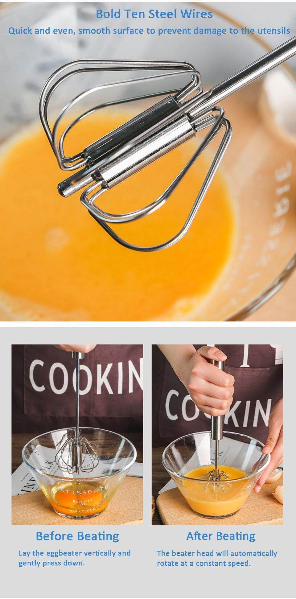 Stainless Steel Easy Stirrer Whisk | Stonrfield