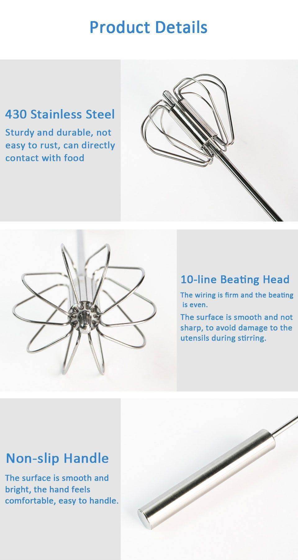 Stainless Steel Easy Stirrer Whisk | Stonrfield