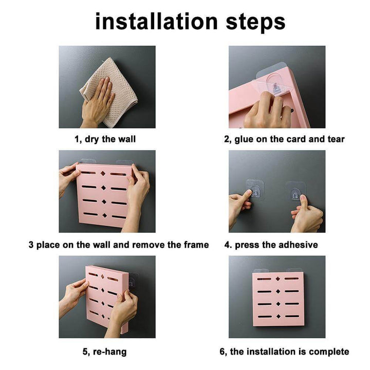 2PCS Square Pastel Mavi Wall-Mounted Knife Organizer | Stornfield