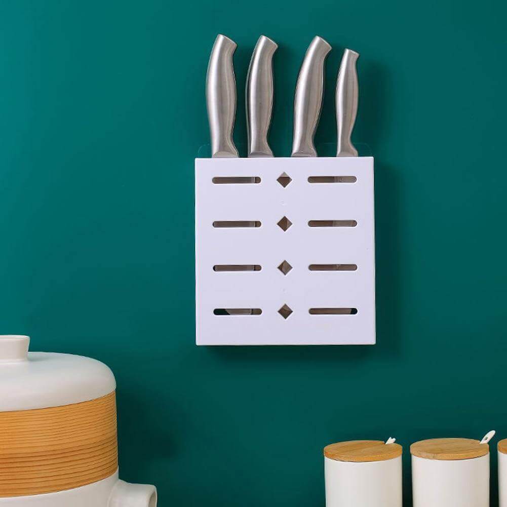 2PCS Square Pastel Mavi Wall-Mounted Knife Organizer | Stornfield