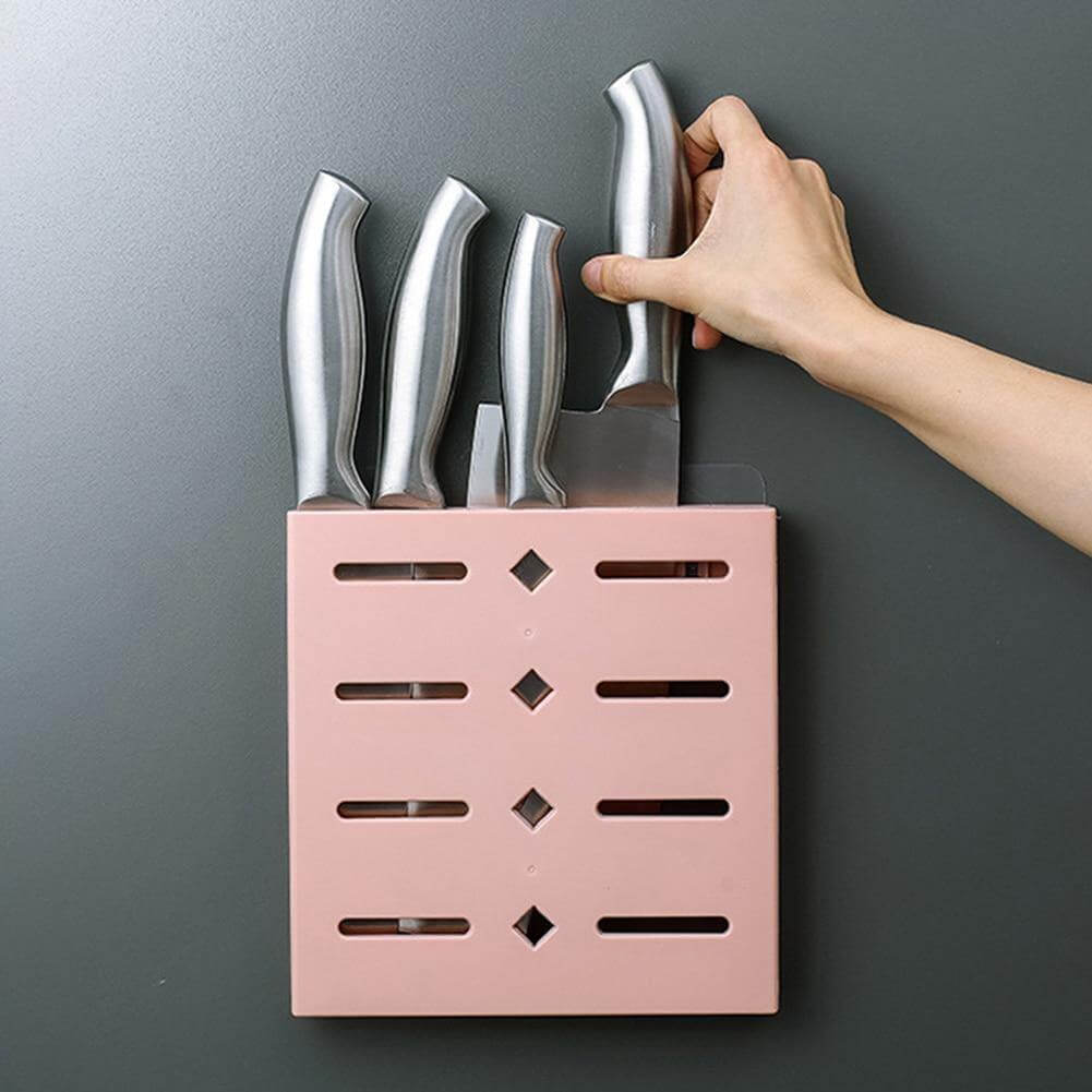 2PCS Square Pastel Mavi Wall-Mounted Knife Organizer | Stornfield
