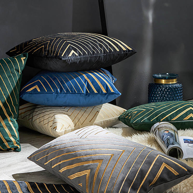 Stornfield | Luxury Gold Velvet Cushion Cover