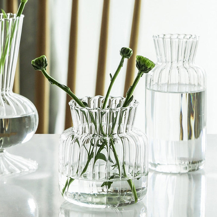 Stornfield | Petal-Textured Glass Accent and Vases