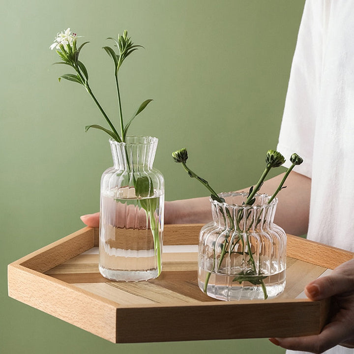 Stornfield | Petal-Textured Glass Accent and Vases