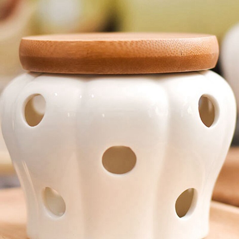 Creative Bamboo Lid Ceramic Storage Can | Stornfield