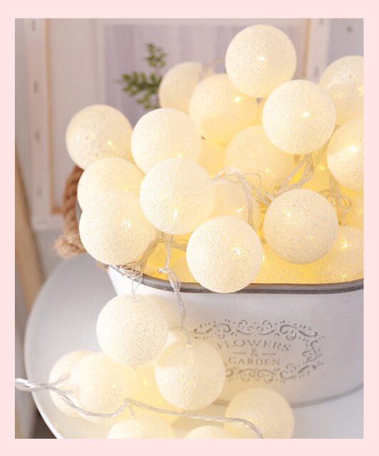 Stornfield | Guirlande lumineuse en boules de coton LED