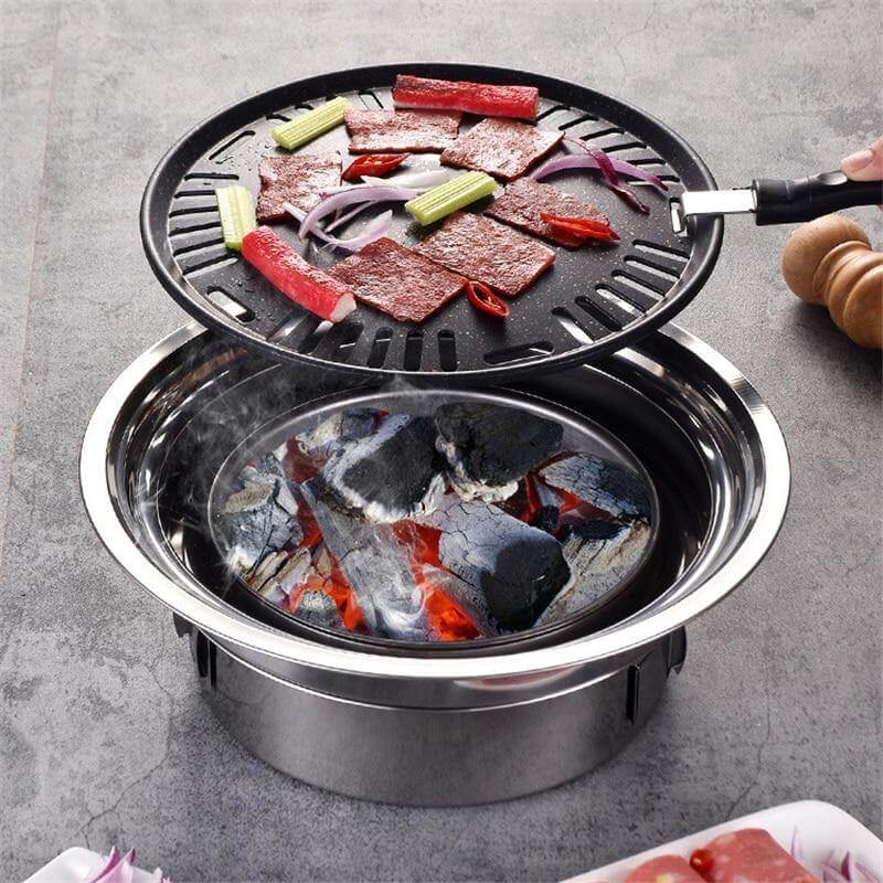 Portable Korean Style Stainless Steel Charcoal Camping Grill | Stornfield