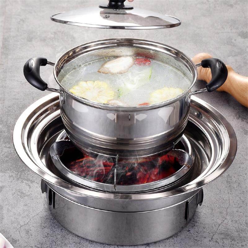 Portable Korean Style Stainless Steel Charcoal Camping Grill | Stornfield