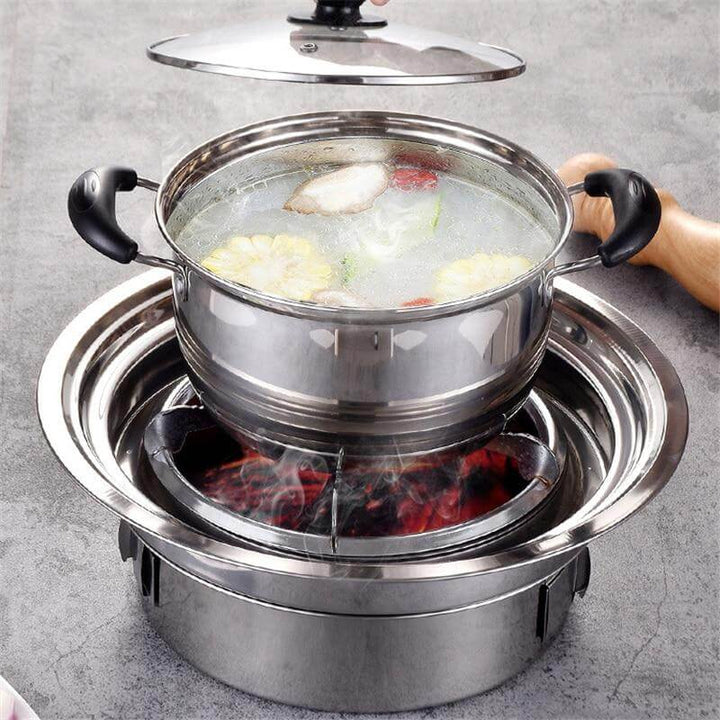 Portable Korean Style Stainless Steel Charcoal Camping Grill | Stornfield