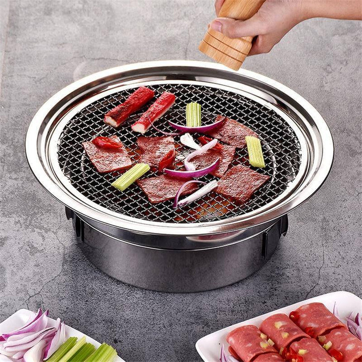 Portable Korean Style Stainless Steel Charcoal Camping Grill | Stornfield