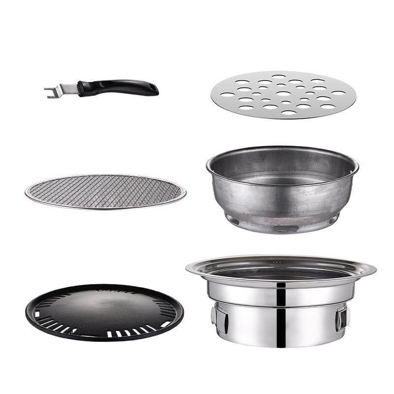 Portable Korean Style Stainless Steel Charcoal Camping Grill | Stornfield