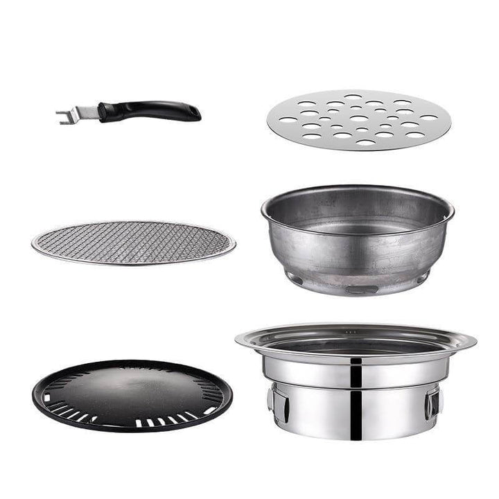 Portable Korean Style Stainless Steel Charcoal Camping Grill | Stornfield