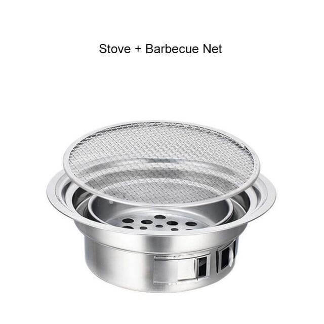 Portable Korean Style Stainless Steel Charcoal Camping Grill | Stornfield