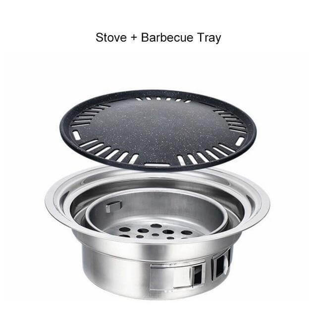 Portable Korean Style Stainless Steel Charcoal Camping Grill | Stornfield