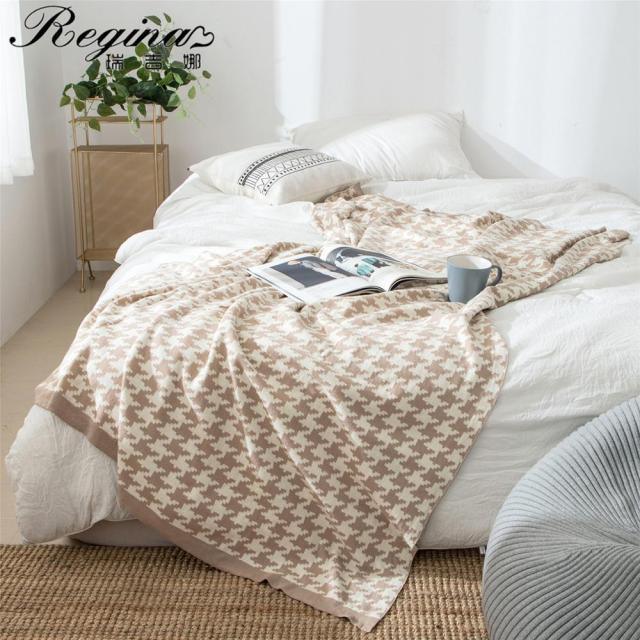 Stornfield | PlaidLuxe Houndstooth Blanket | Checkered Design | Soft & Comfortable | Various Sizes