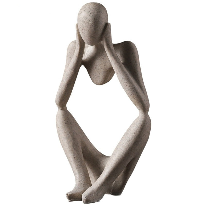 Nordic Abstract Unique Thinker Figurine Home Decor | Stornfield