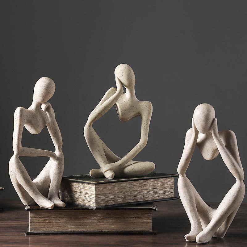 Nordic Abstract Unique Thinker Figurine Home Decor | Stornfield