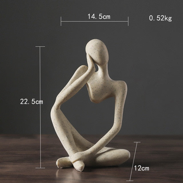 Nordic Abstract Unique Thinker Figurine Home Decor | Stornfield