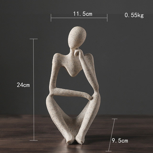 Nordic Abstract Unique Thinker Figurine Home Decor | Stornfield