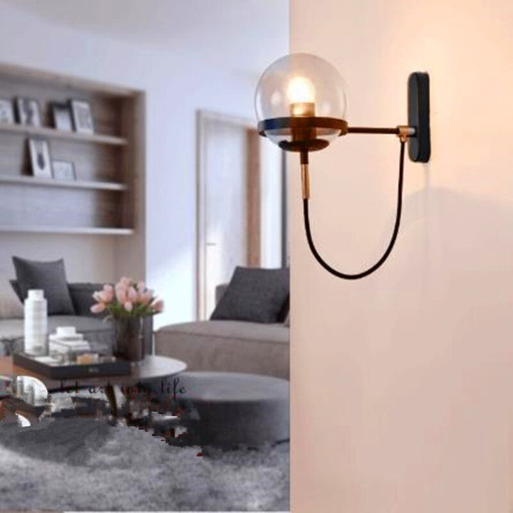 Elegant Retro Wall Glass Ball Lamp | Stornfield