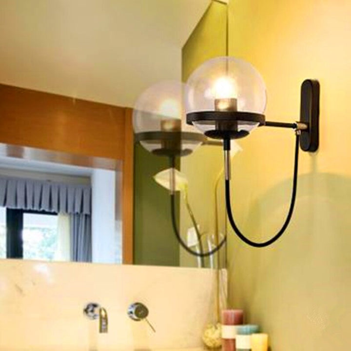 Elegant Retro Wall Glass Ball Lamp | Stornfield
