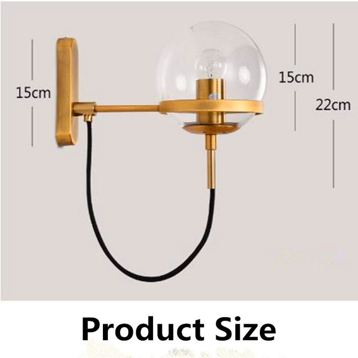 Elegant Retro Wall Glass Ball Lamp | Stornfield