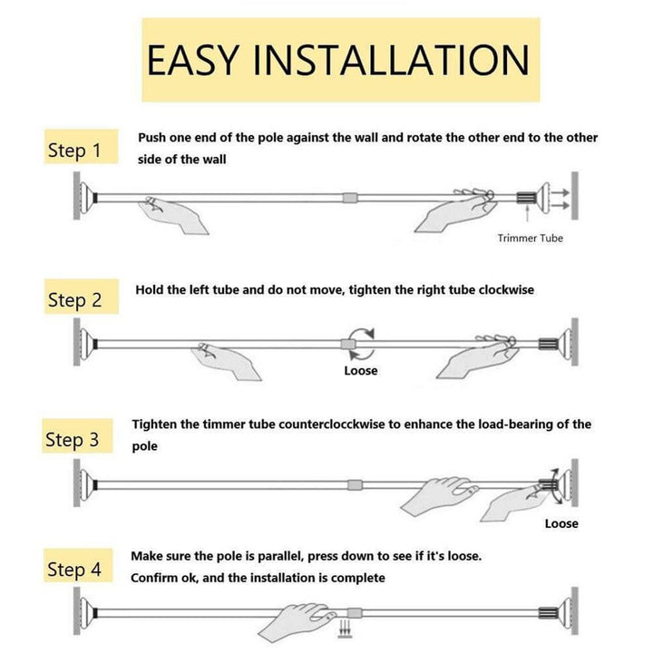 AdjustaStonrfielde Hanger Easy Install Rod | Stonrfield