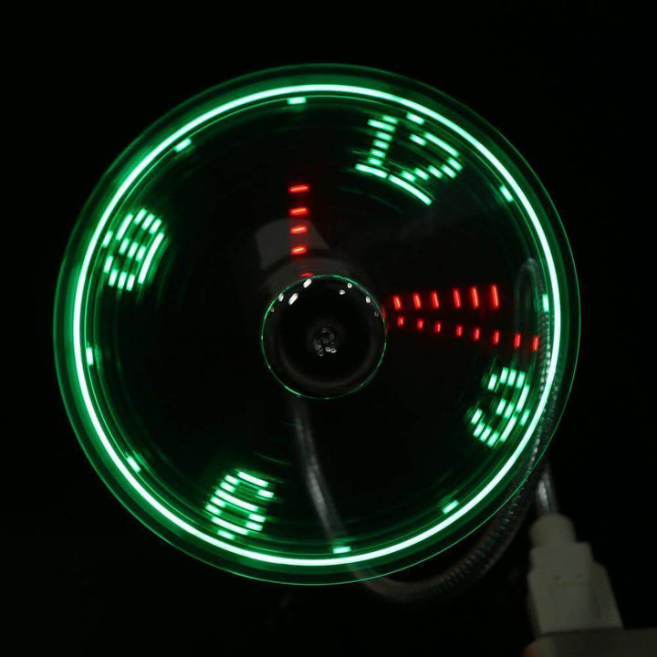 USB Fan Time And Temperature Display Clock | Stornfield