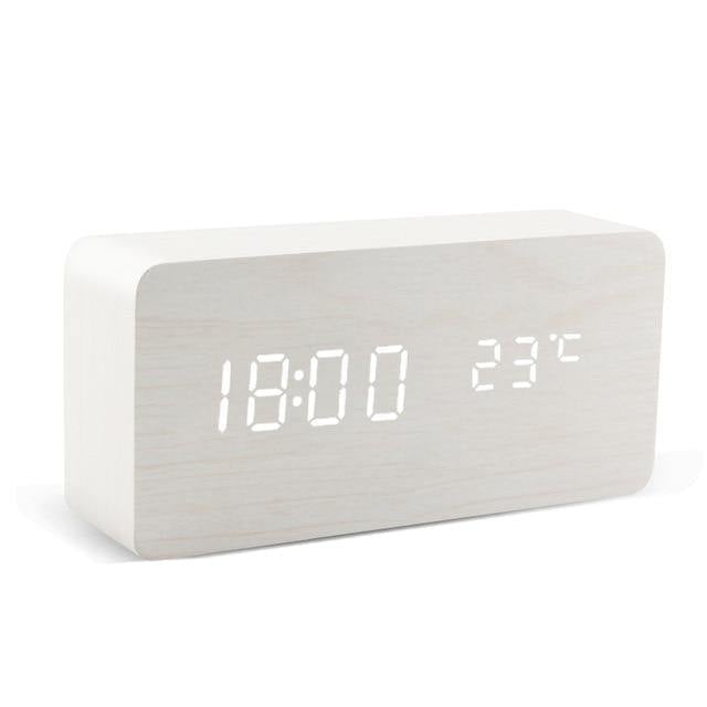 Stornfield | Wooden Cube LED Alarm Clock