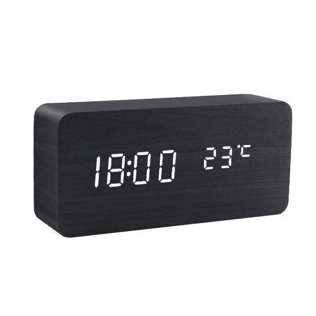 Stornfield | Wooden Cube LED Alarm Clock