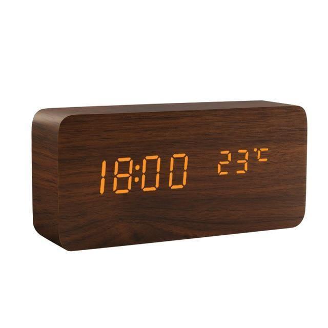 Stornfield | Wooden Cube LED Alarm Clock