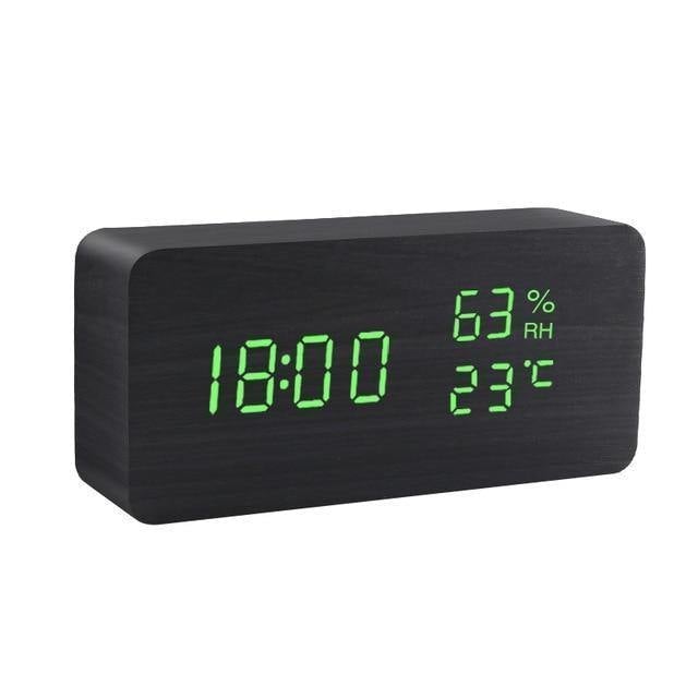 Stornfield | Wooden Cube LED Alarm Clock