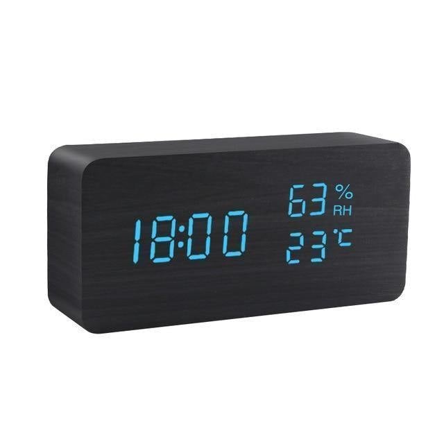 Stornfield | Wooden Cube LED Alarm Clock