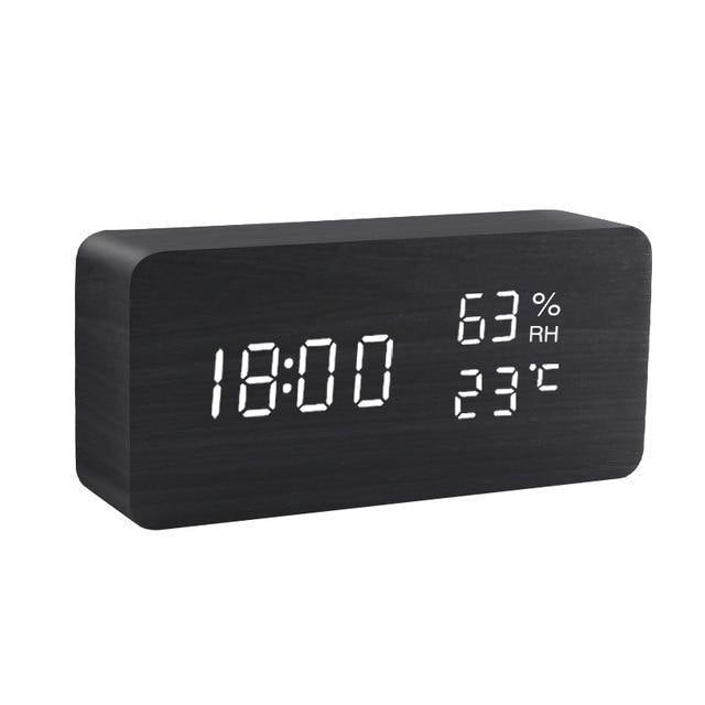 Stornfield | Wooden Cube LED Alarm Clock