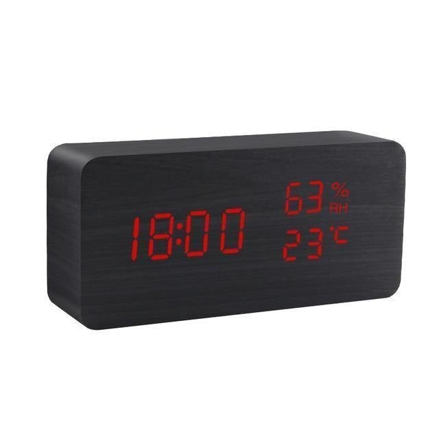 Stornfield | Wooden Cube LED Alarm Clock