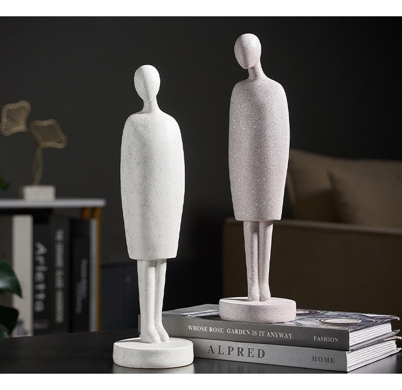 Nordic Abstract Thinker Resin Statue Sculpture | Stornfield