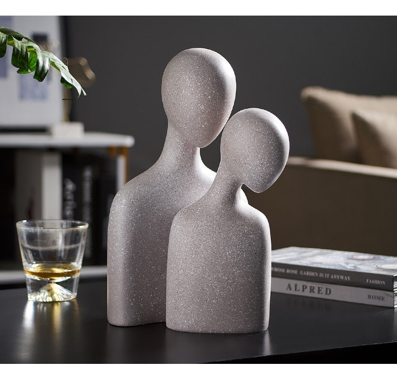 Nordic Abstract Thinker Resin Statue Sculpture | Stornfield