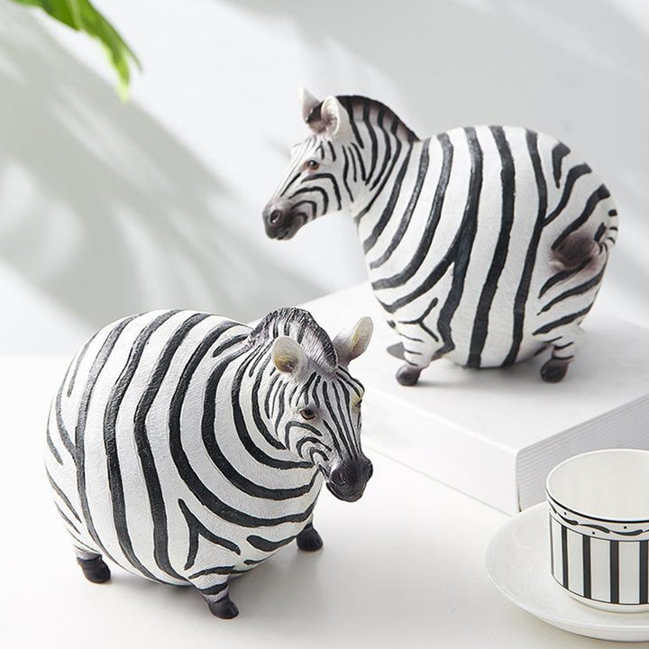 Modern Cute Zebra Resin Figurines | Stornfield